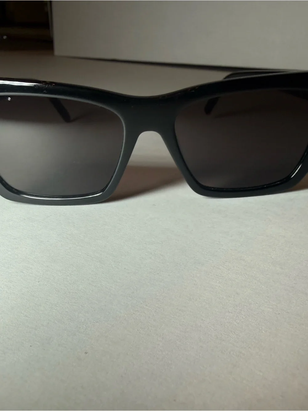 Yves Saint Laurent Black Cat-Eye Sunglasses with Brown Lenses
